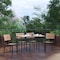 Flash Furniture Faux Teak Patio Set-30" x 48" Table-4 Chairs XU-DG-304860364-GG - alternate 1